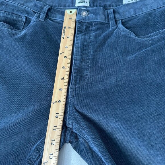 Flint and Tinder Pants 36x34 Gray Slim Fit Corduroy Casual Cotton Stretch - Picture 6 of 10
